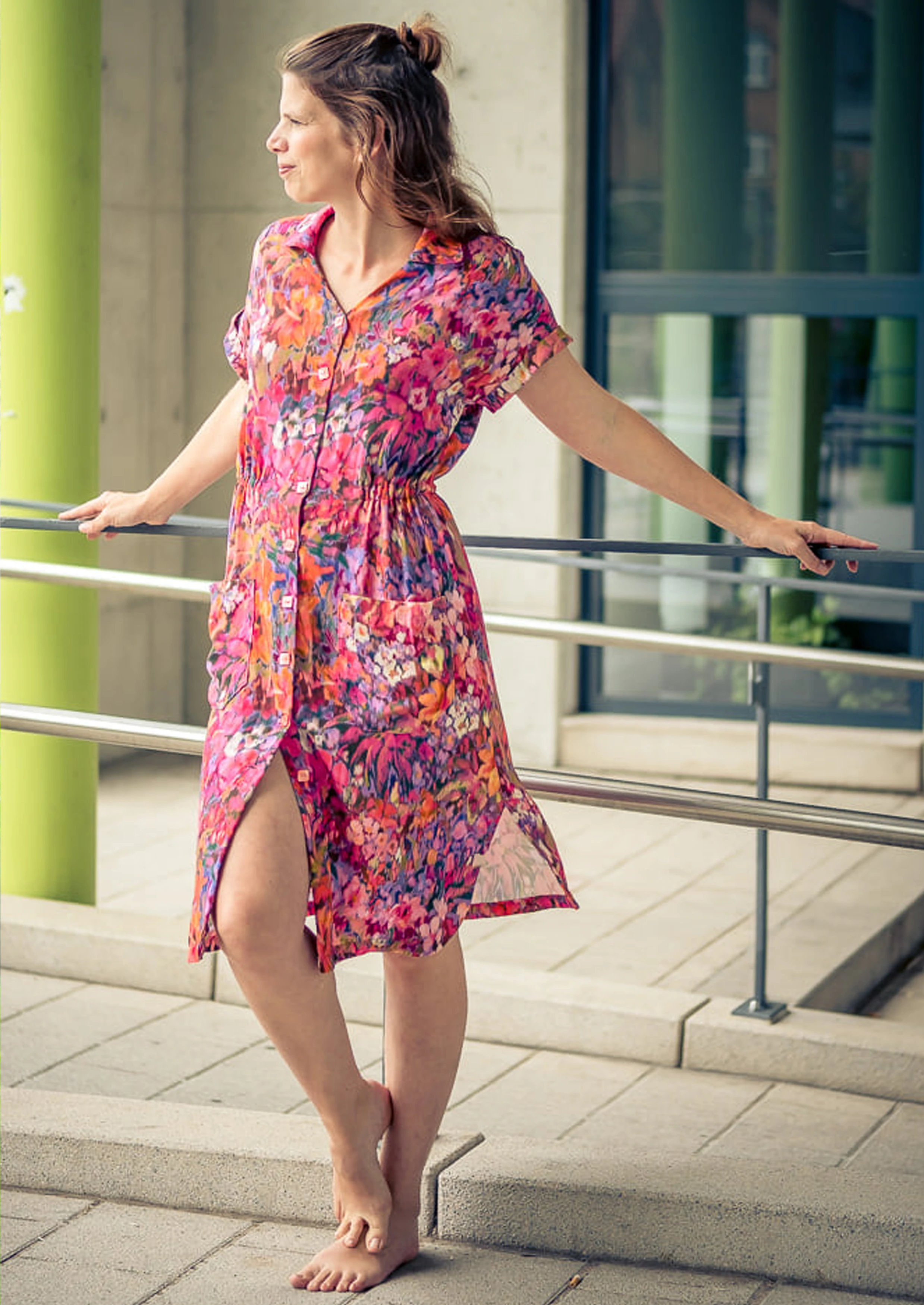 Kaufe Rosa Sieben-Punkt-Ärmel dünne kleine Anzugjacke Damen Sommer